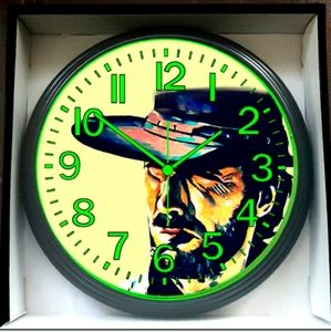 Clint Eastwood The Good The Bad and The Ugly Glow in the Dark Wall Clock